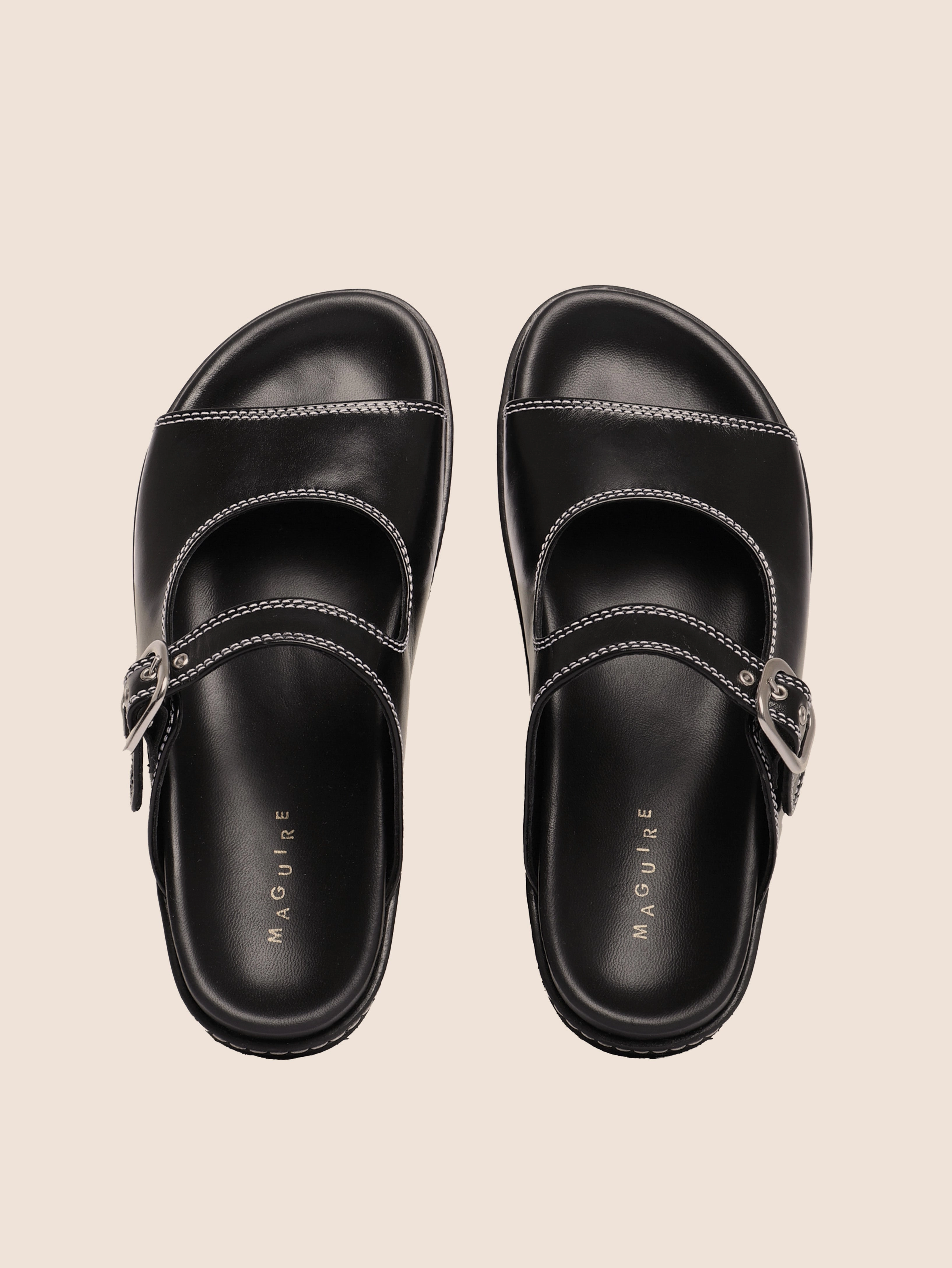Simple Feel Madeira Black Sandal