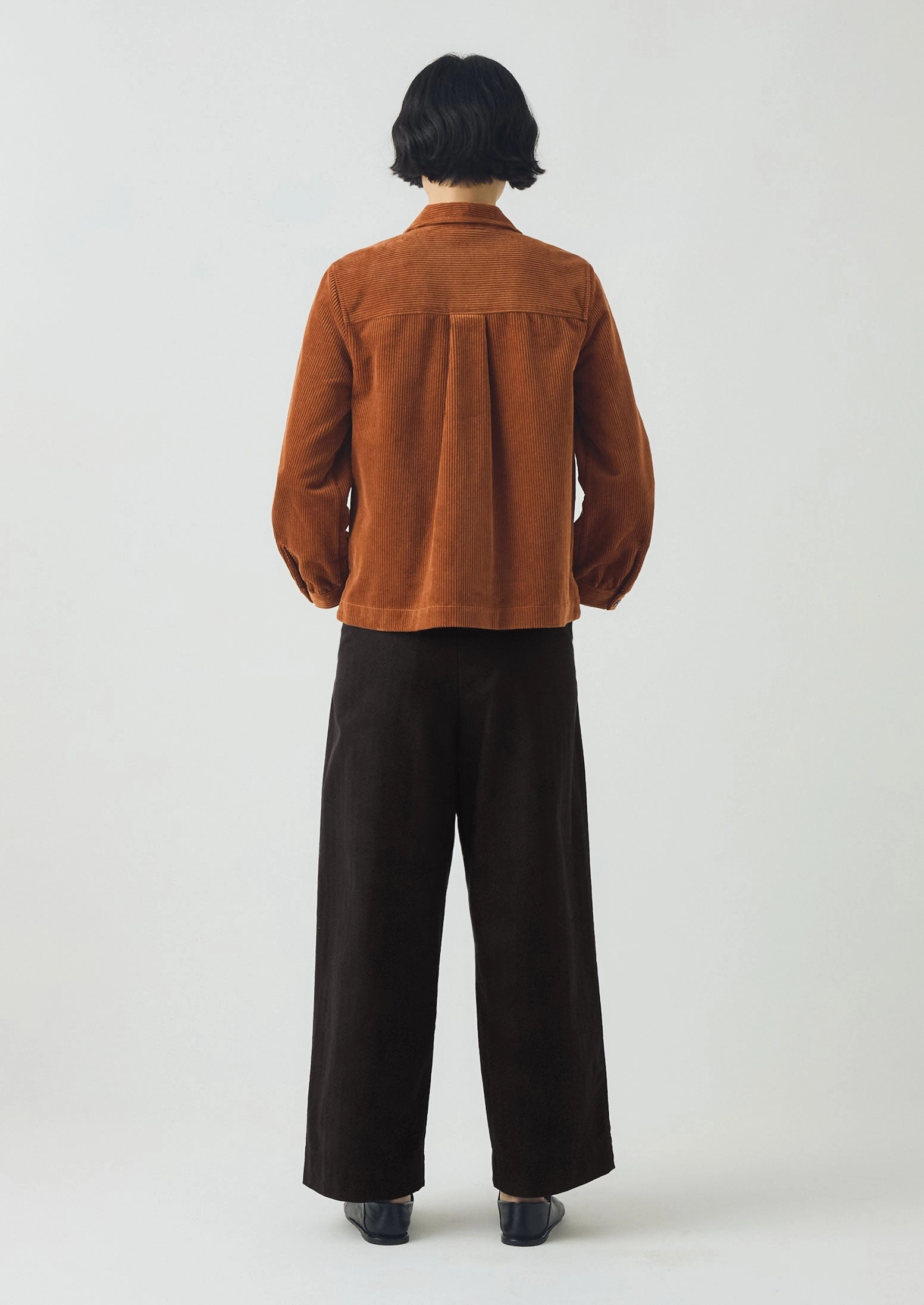Baya Patch Pocket Organic Cord Shirt | Burnt Sienna Seasonal Collection Two Tone Stitching