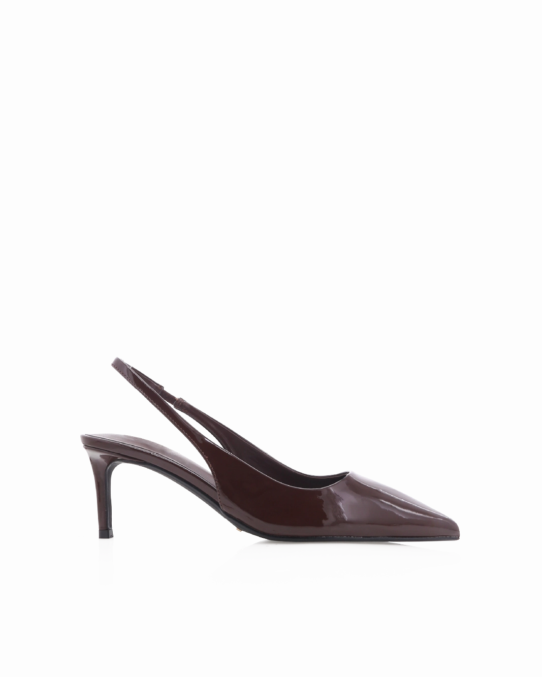 OSKANNA - CHOCOLATE PATENT Premium Pumps Unique Look