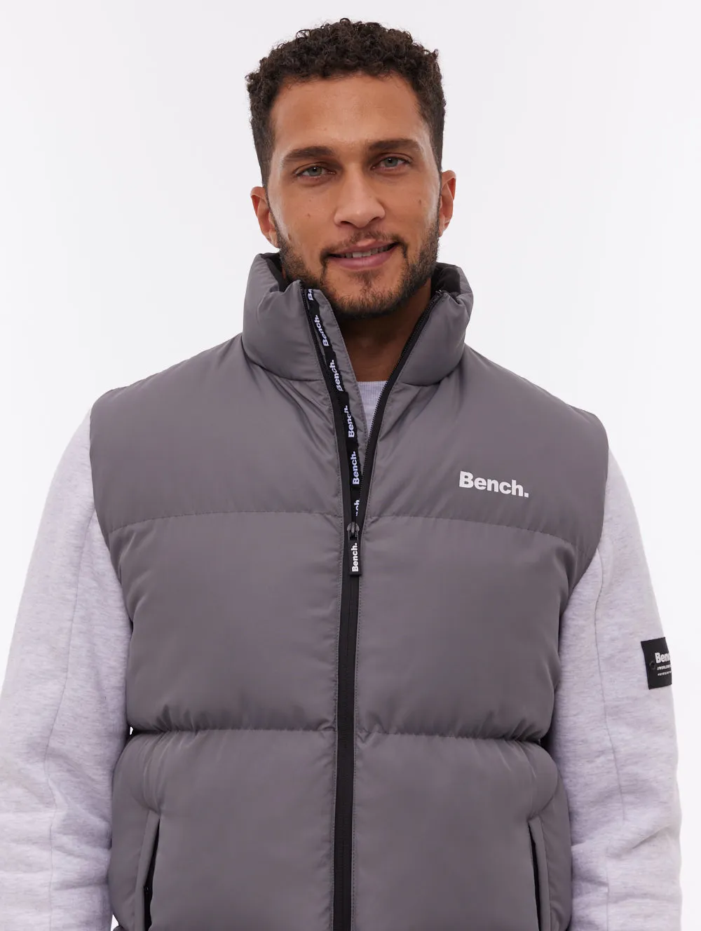 NonChafing Seam Placement Rithko Puffer Vest - Grey