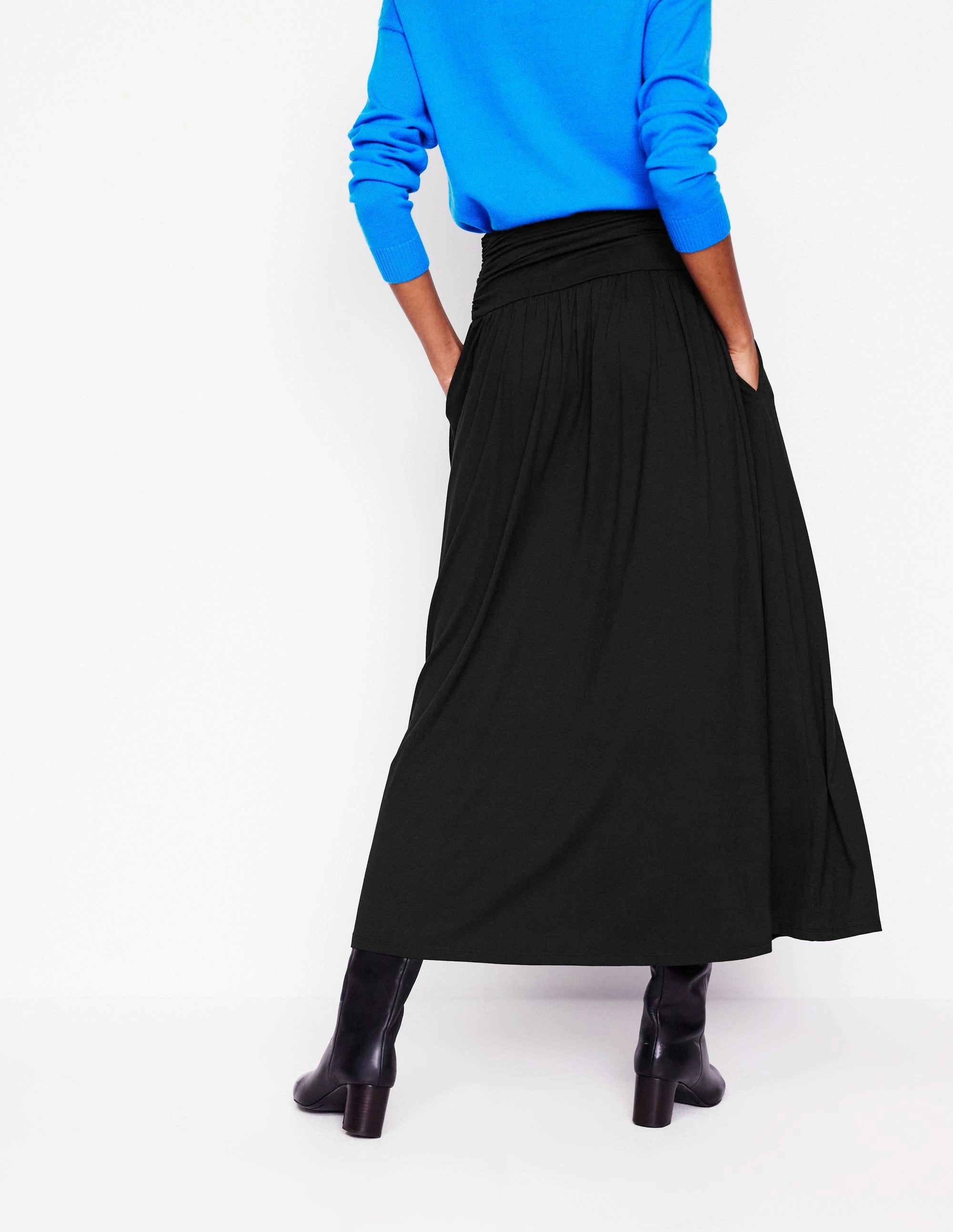 Rosaline Jersey Skirt-Black Light Mood Flexible Comfort
