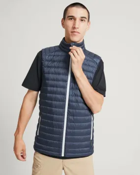Men's Heli Down Vest - Midnight Navy Reflective Bands