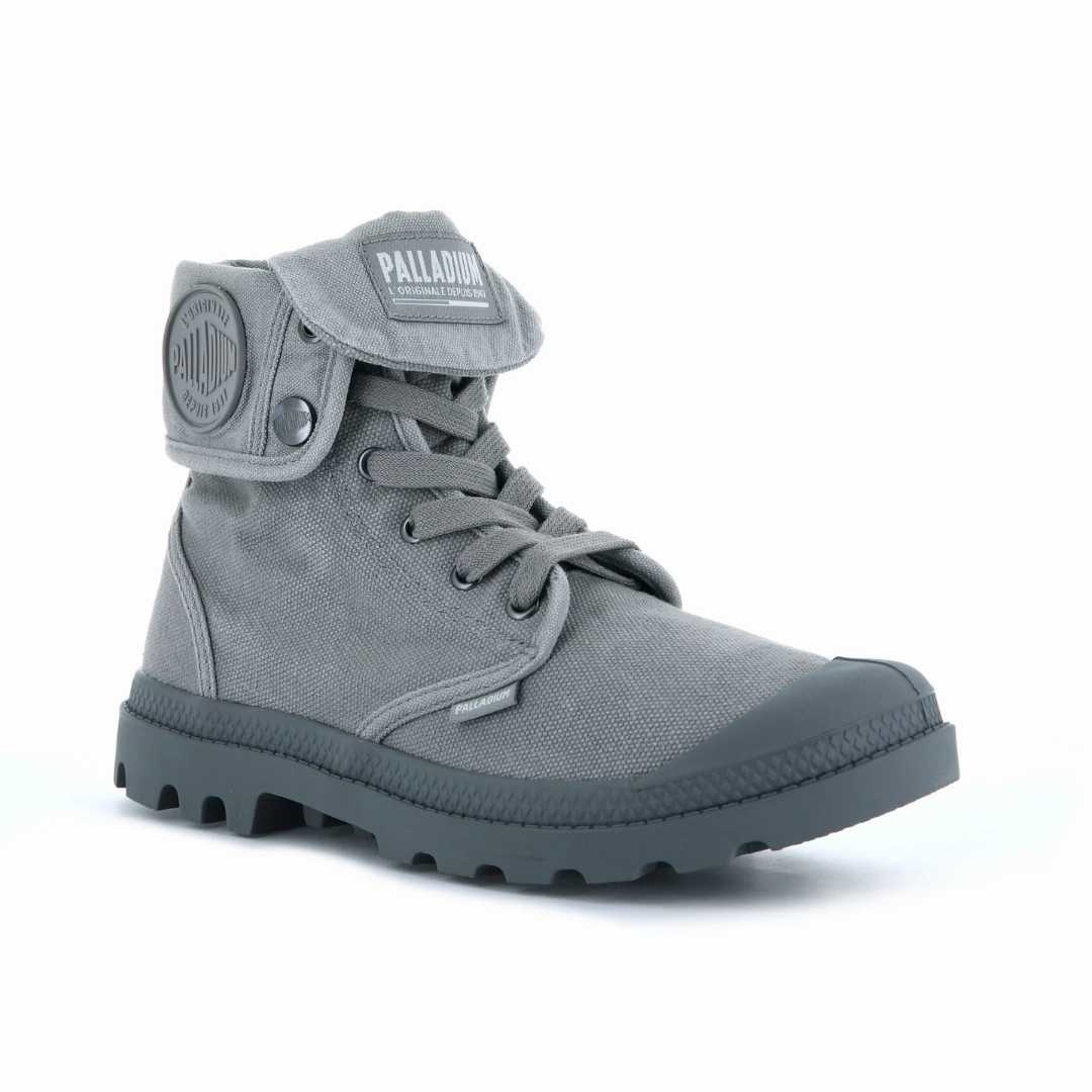 Baggy Canvas Boot in Titanium from Palladium Heavy Duty Support Tough Fit