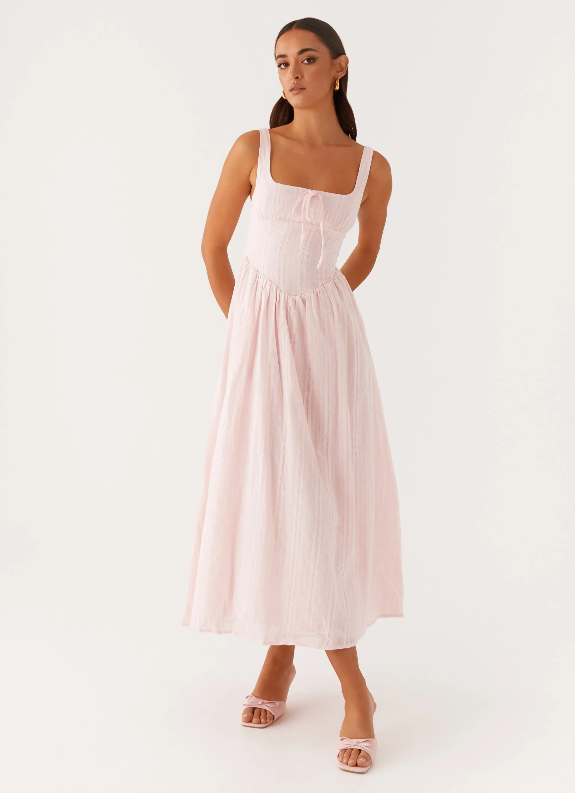 All-Day Comfort Wear Pascuelle Midi Dress - Pink