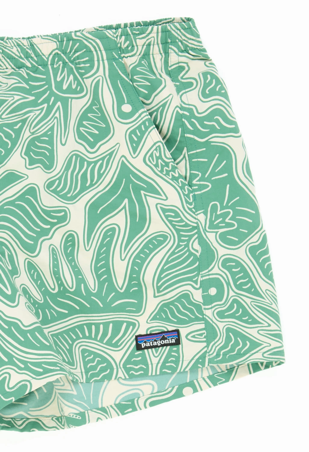 Patagonia Women's Baggies 5" Shorts - Bees and Flowers: Heartleaf Green mix and match