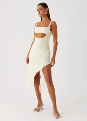 Patricia Midi Dress - Yellow Sophisticated Layers