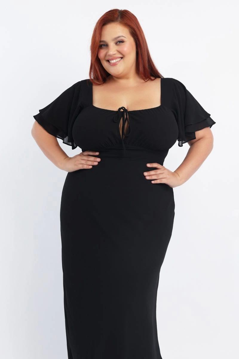 Black Sweetheart Neck Bias Maxi Dress Daily Comfort Layered Comfort Wear