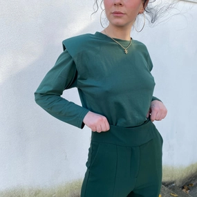 Party - Wear PATTY Long Sleeve Shoulder Pad Top