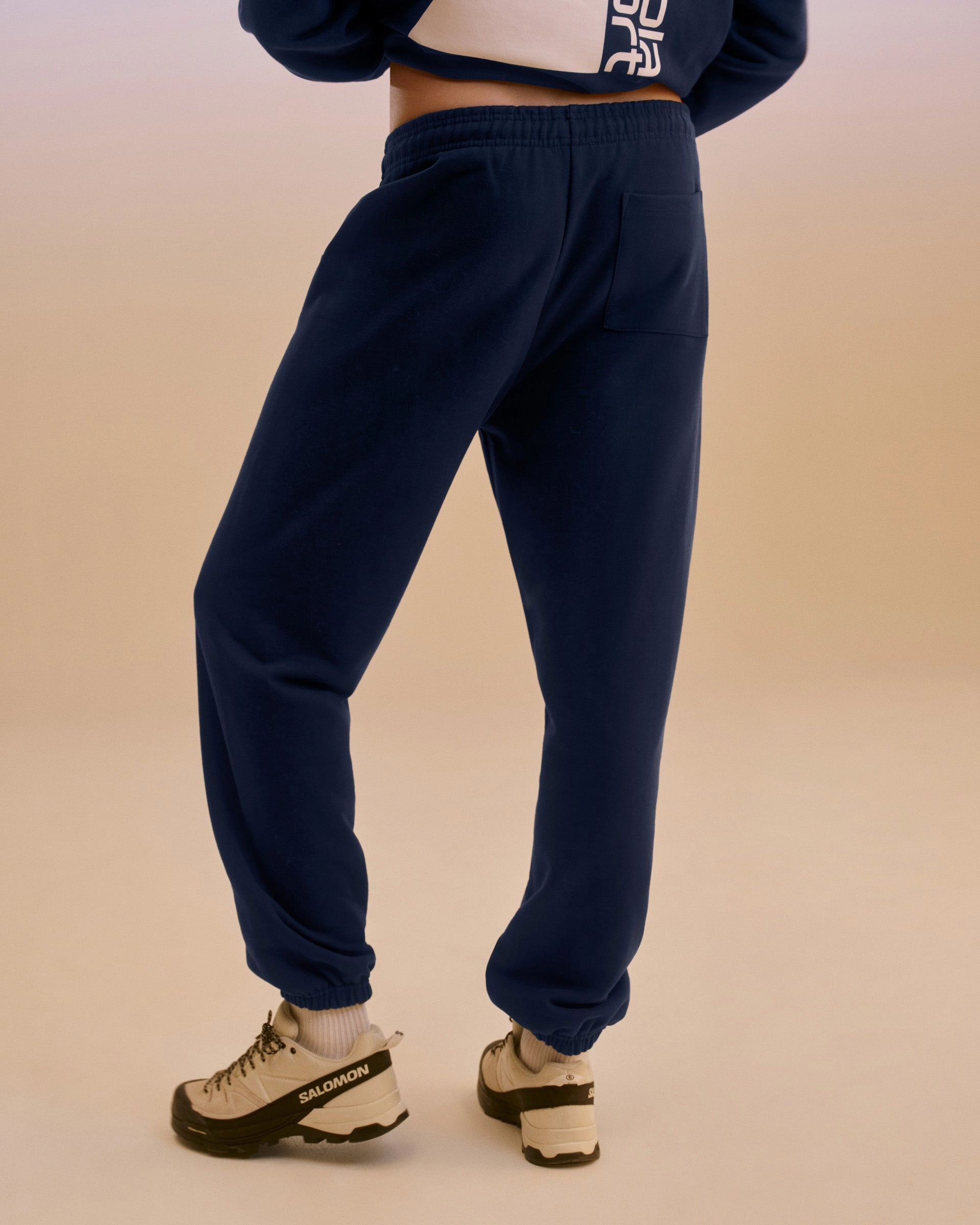 Peaks Sweatpants - Navy Blue Performance Stretch Belt loops