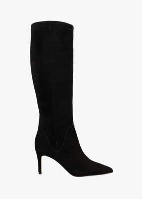 Pelle Moda Lidya Heeled Tall Boot Brogue Detail