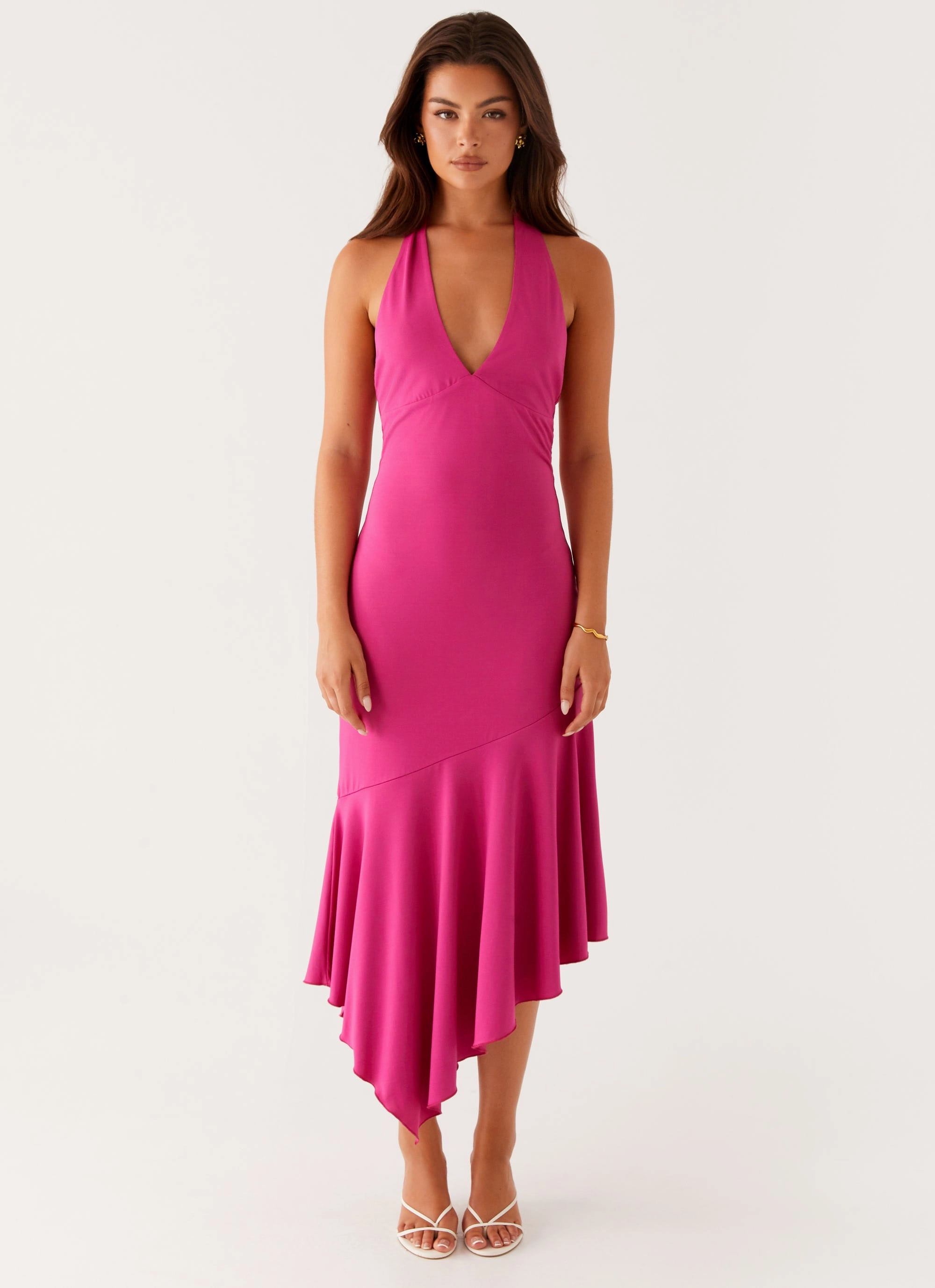 Perdita Midi Dress - Fuchsia Year Round