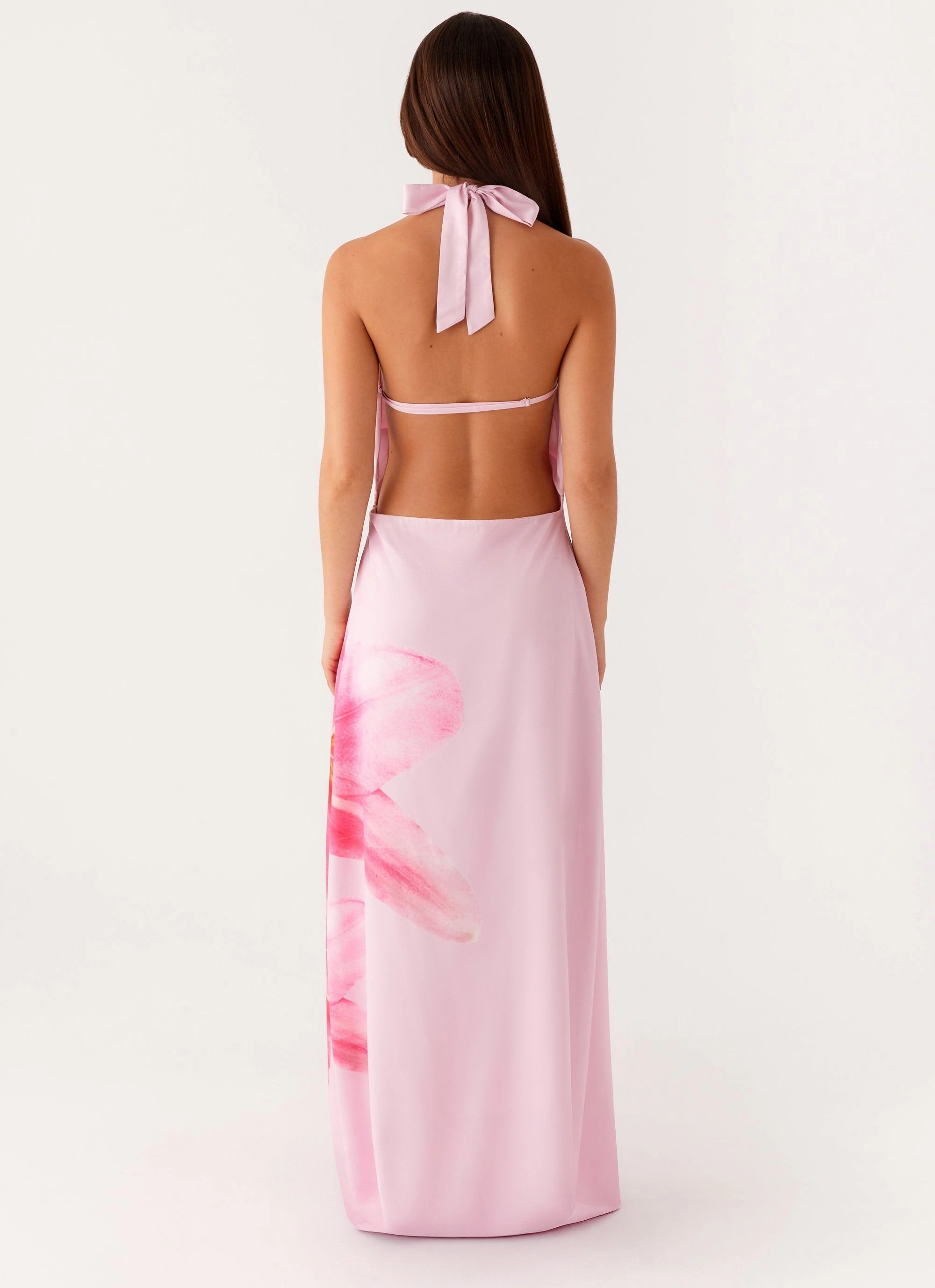 All Wear Bryony Cowl Maxi Dress - Pink
