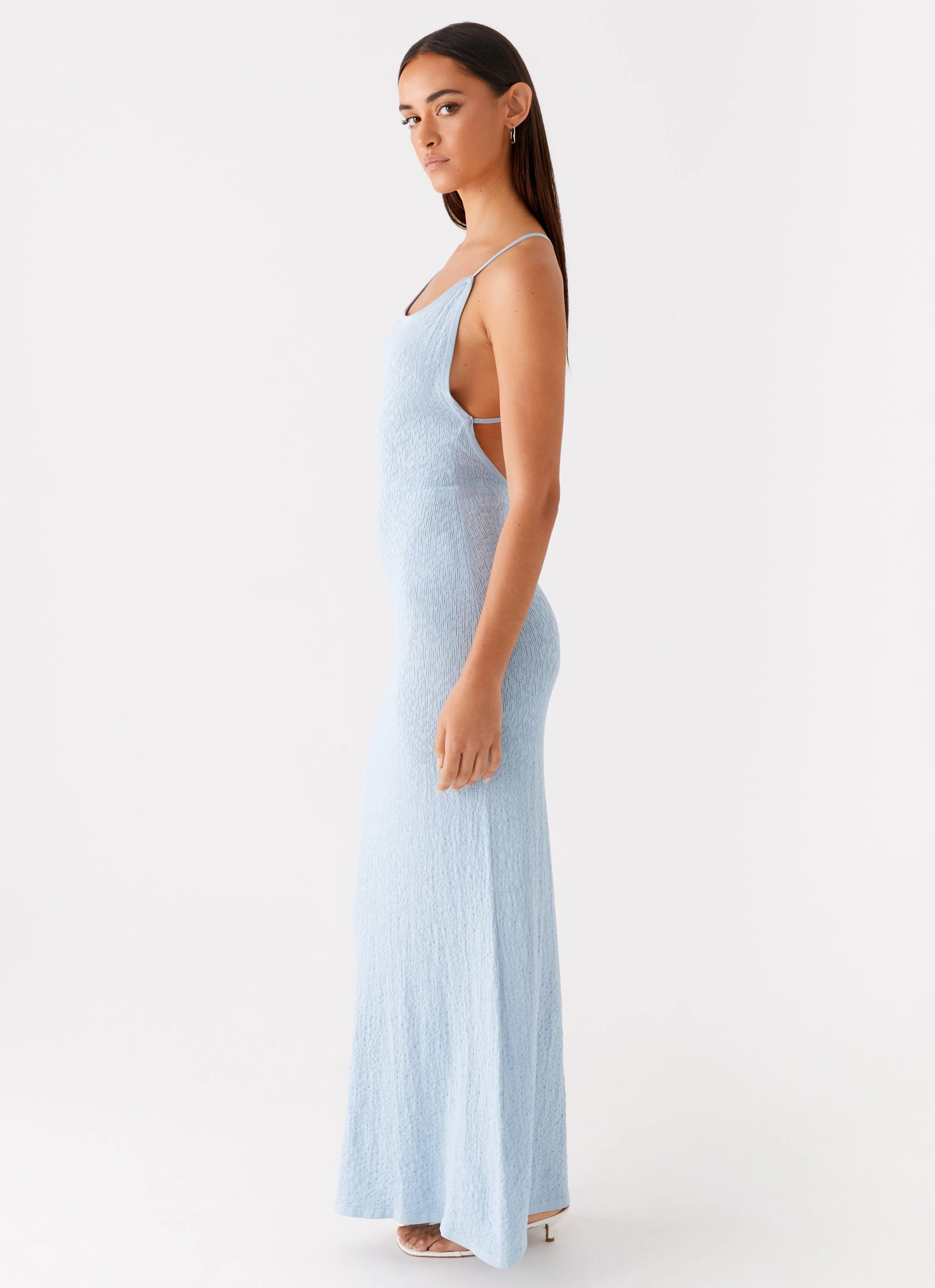 Lopez Maxi Dress - Blue Dreamy Texture