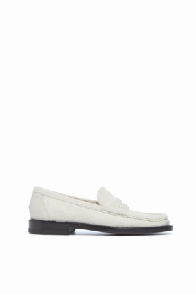 Business Mood Pierre Loafer in Ivory Pony Hair