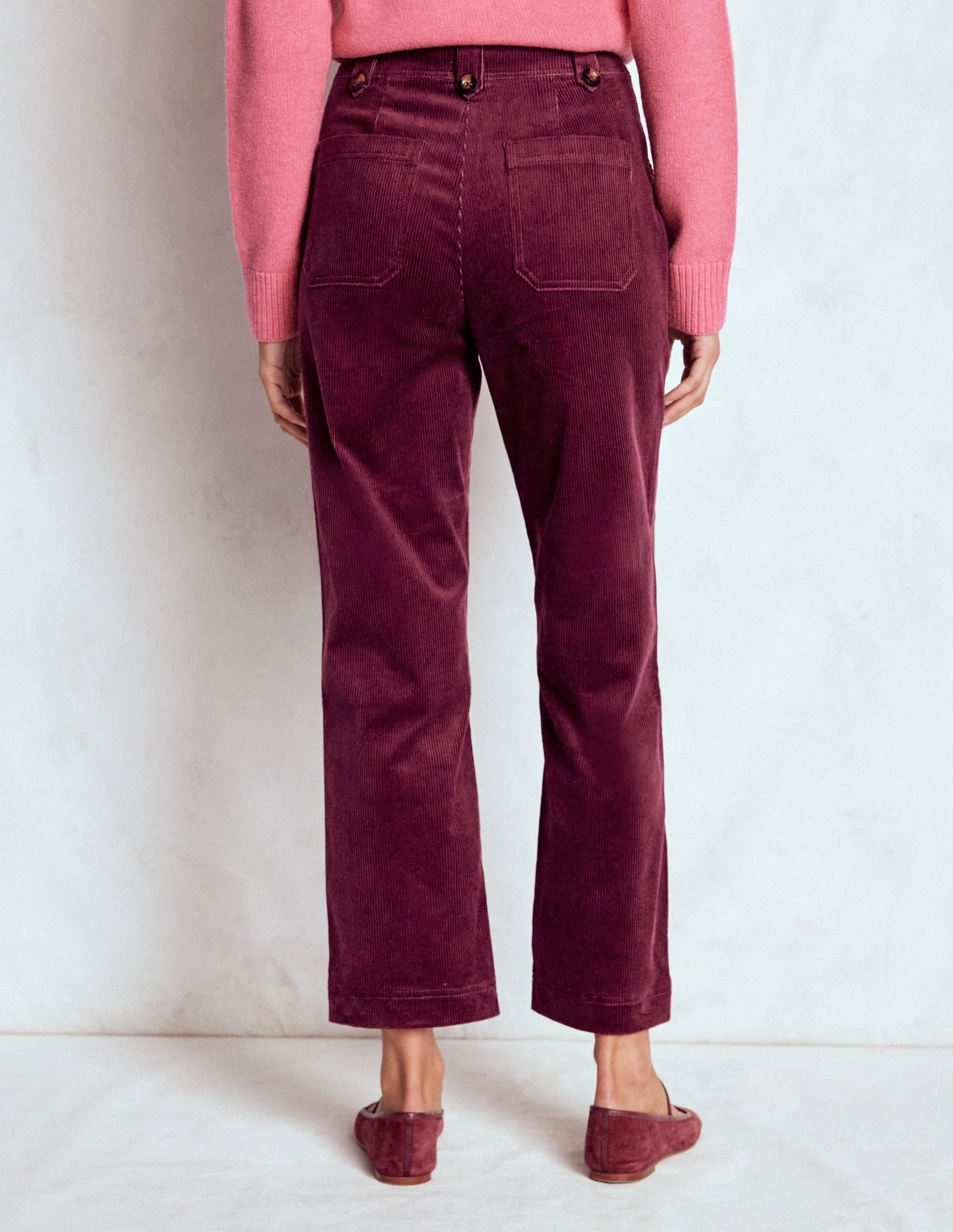 Lightweight Wear Pimlico Cord Trousers-Deep Wisteria