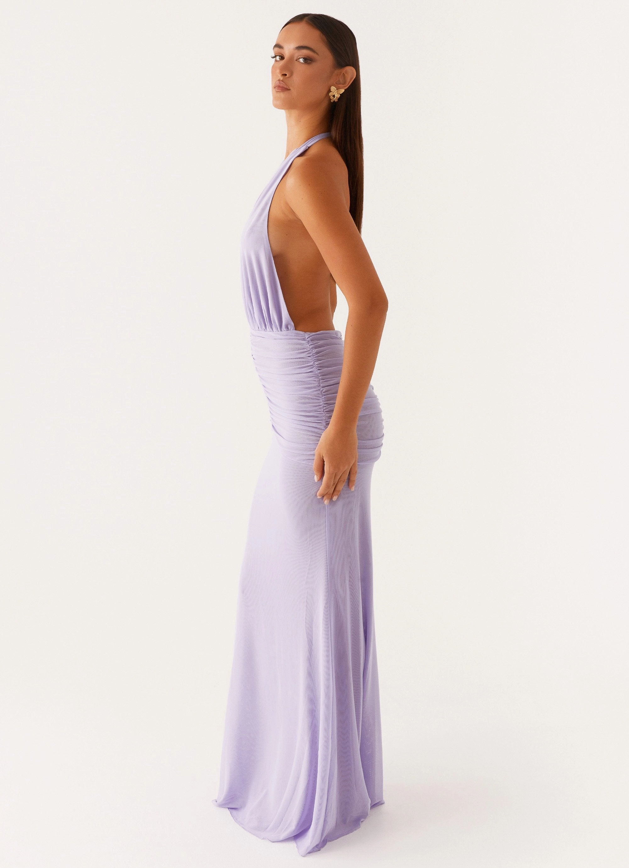 Places To Be Maxi Dress - Lilac Cool Structure Water-Repellent-Finish