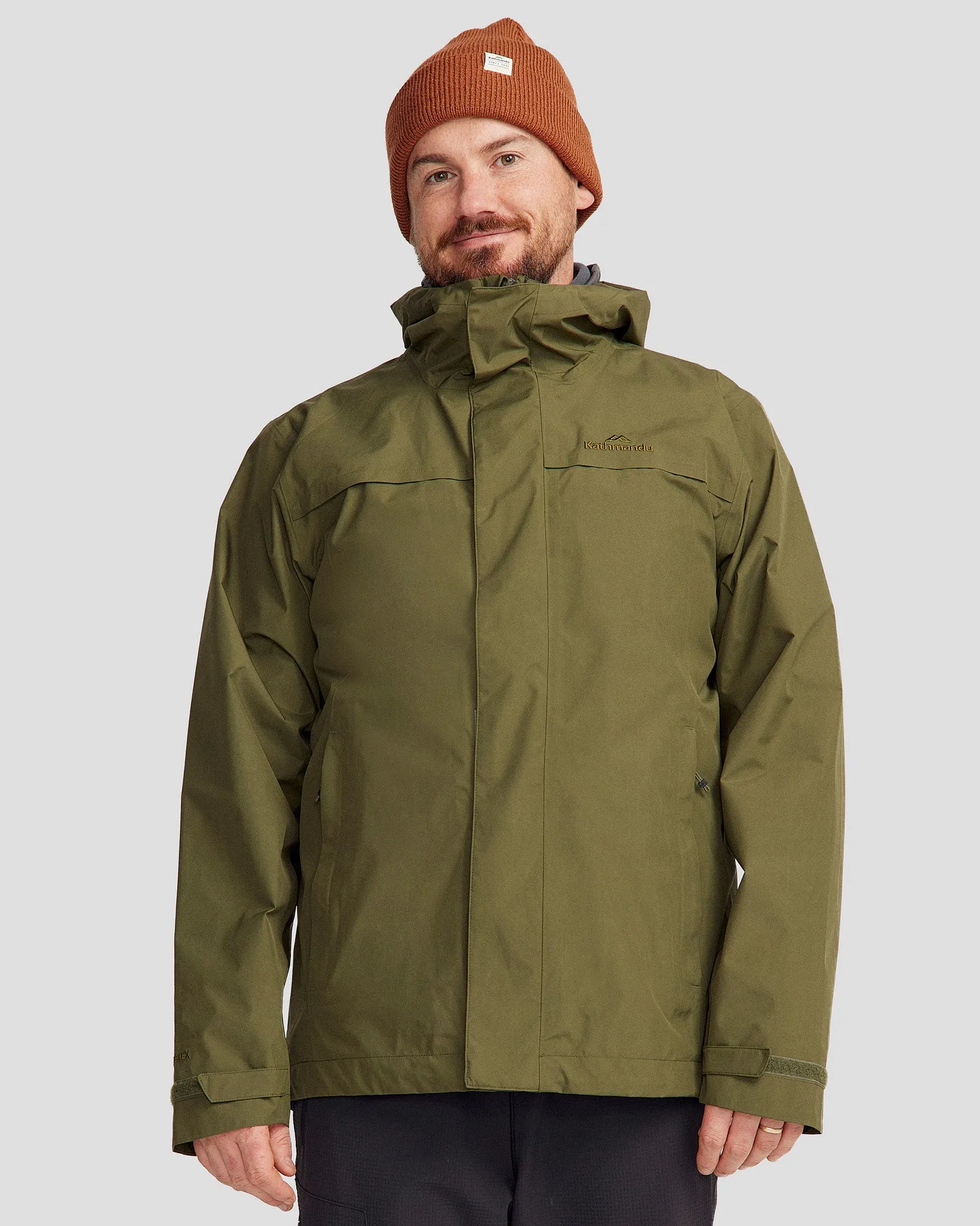 Layered Insulation Pocket Details Men's Bealey 2L GORE-TEX? Rain Jacket - Light Moss