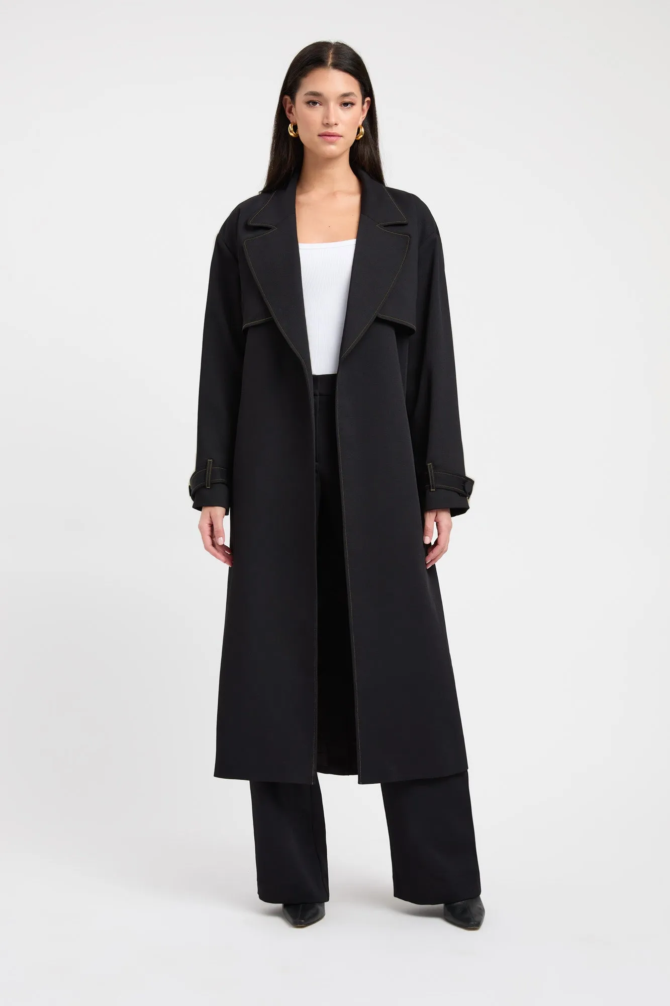 Thermal Reflective Lining Compact Fit Look Oyster Contrast Trench