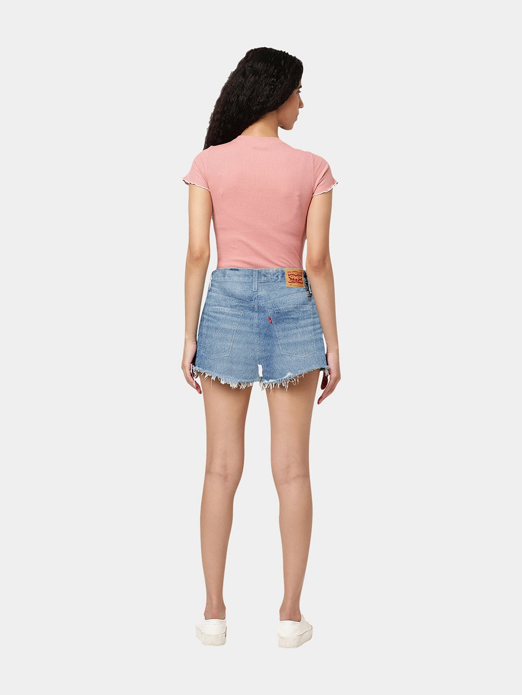 Durable Athlete Fit Travel Outfit Neutral Daily Wear Adult Fashion Women's 501 Indigo Straight Fit High Rise Jeans