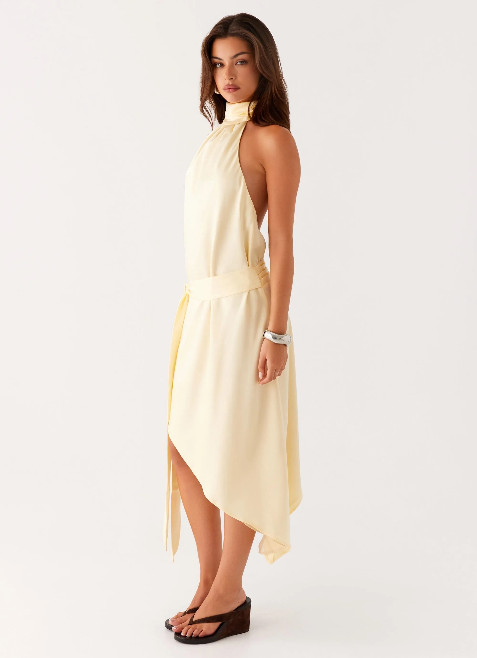 Atlantic Midi Dress - Yellow One Piece Look