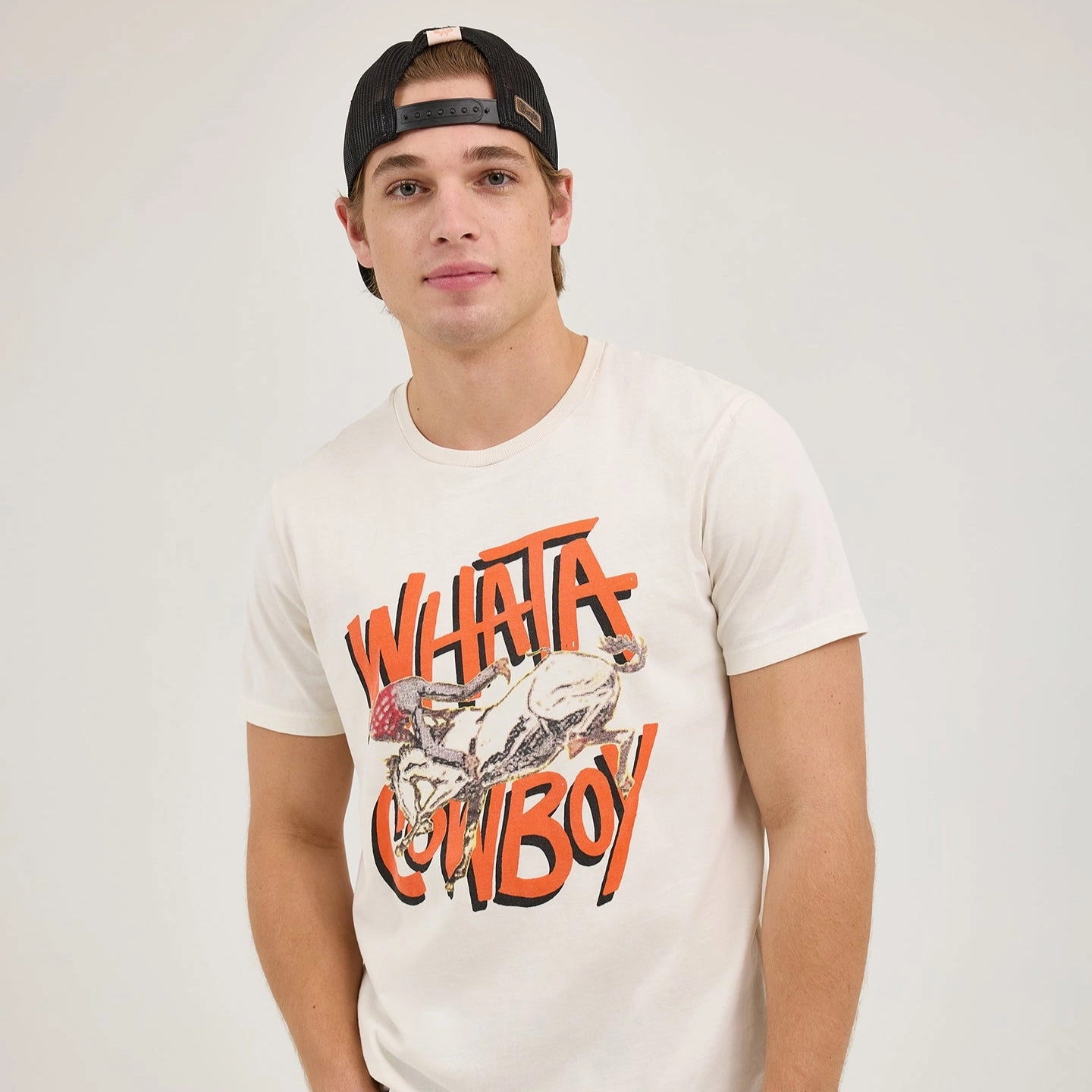EcoCertified Material Comfy Fit Wrangler? x Whataburger? Cowboy Graphic White T-Shirt