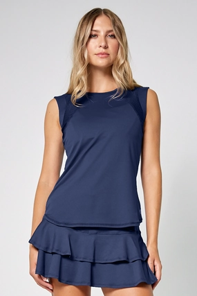 Power Tank - Dark Navy machine washable material