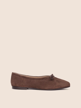 kids wear Park Mood Prato Brown Suede Ballerina