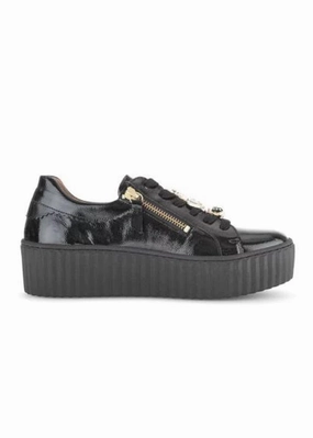 Non Slip Sole Gabor Bee Platform Double Zip Sneaker