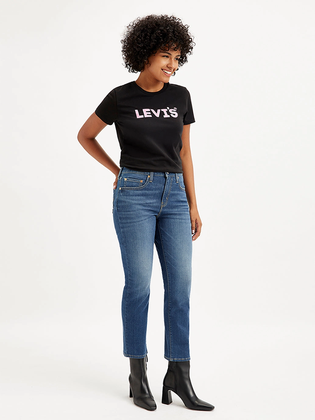 Casual Wear Vintage Lover Loose Women's 724 Blue Straight Fit High Rise Jeans