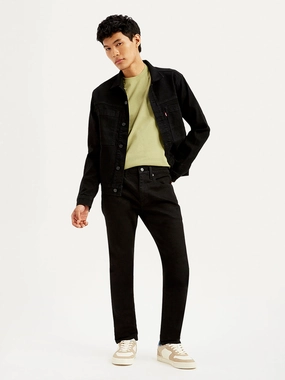 Teen Outfit Elegant Go To Piece Men's 512 Black Slim Tapered Fit Mid Rise Selvedge Jeans