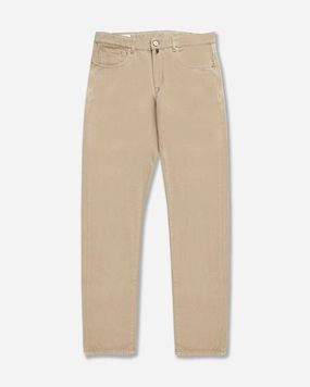 Zip-off legs RecyclablePackaging Slim-fit five-pocket trousers in cotton and cashmere
