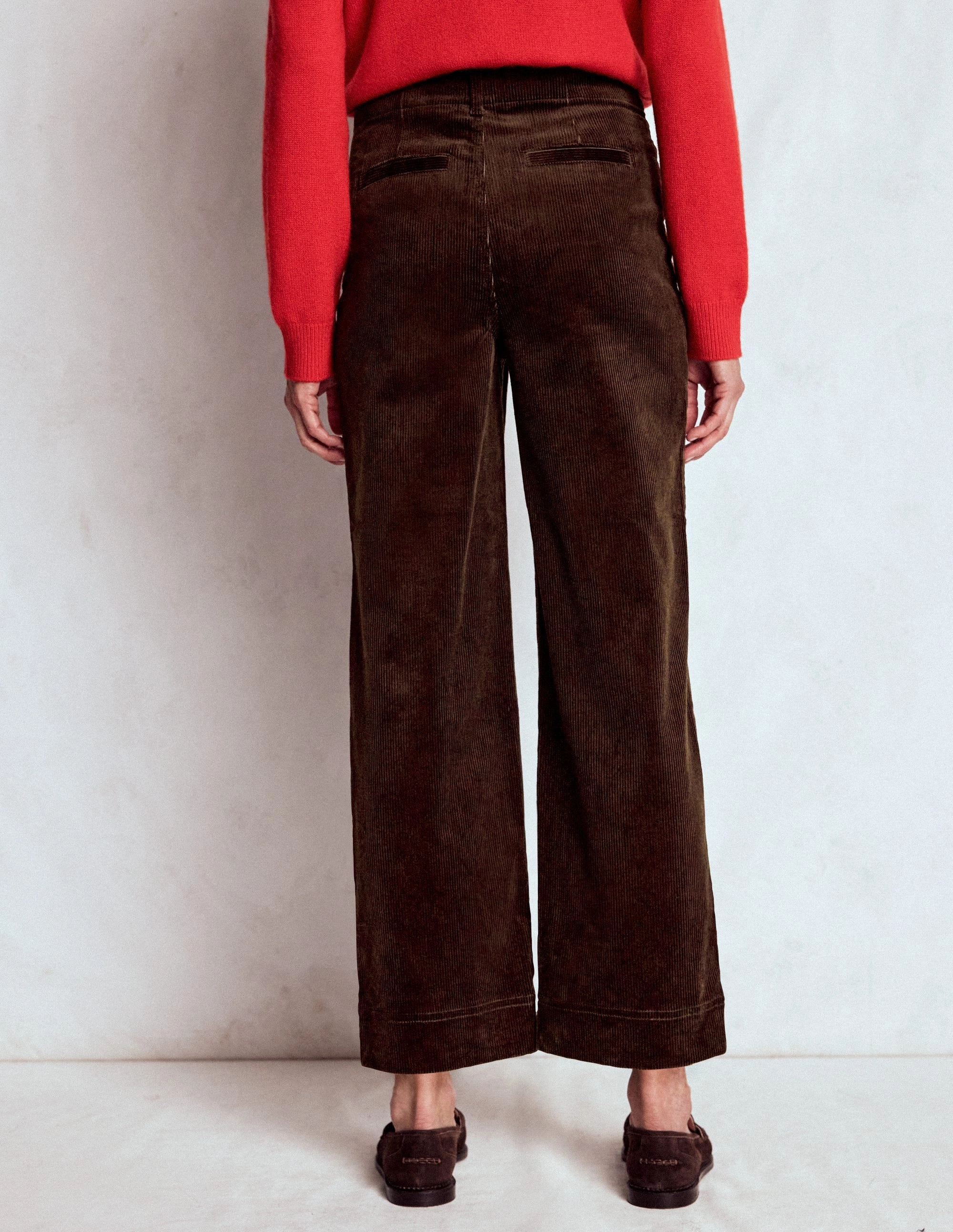 Timeless Wear Tough Stretch Primrose Cord Trousers-Espresso
