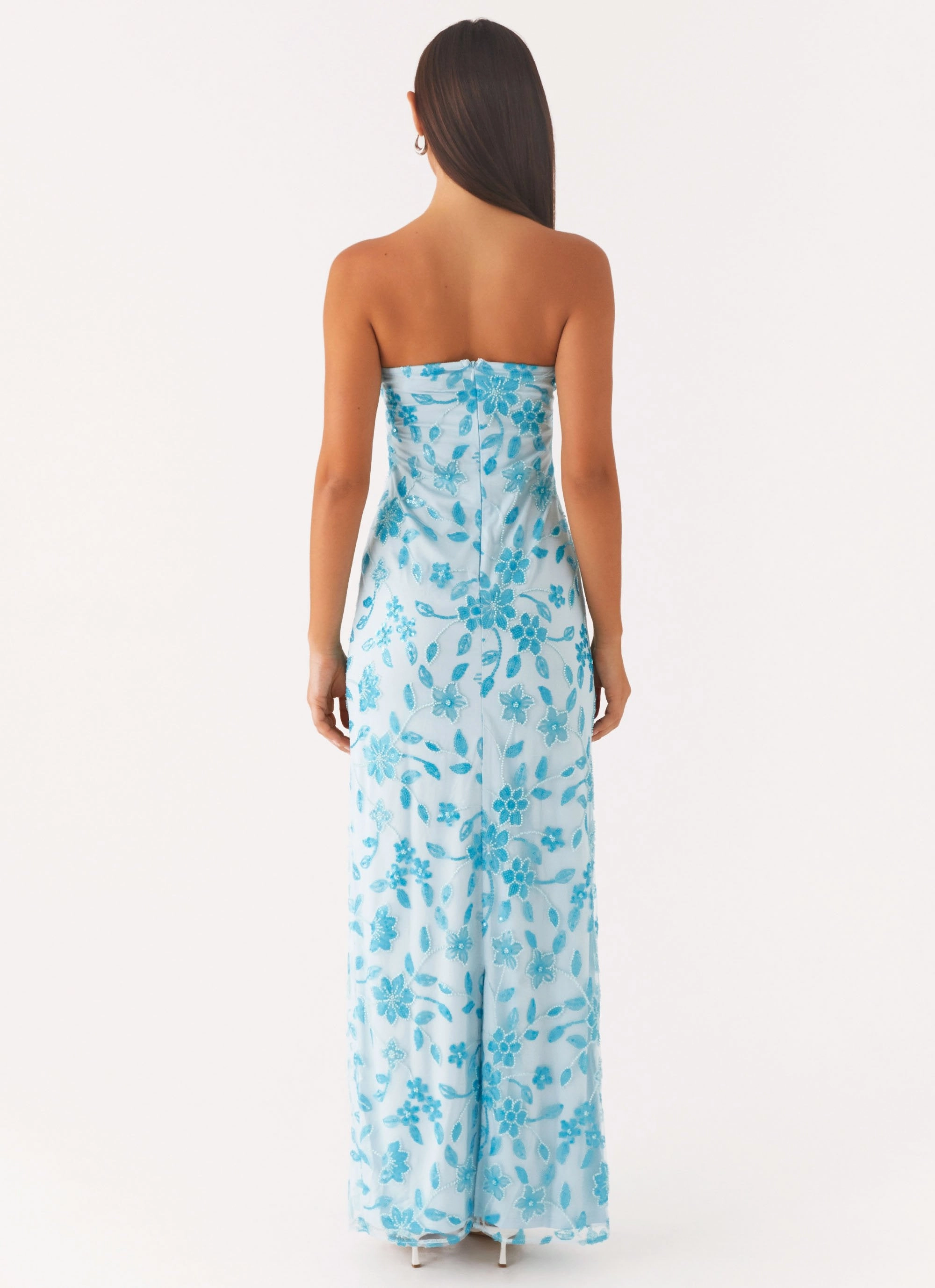 Prism Beaded Maxi Dress - Blue BreathableLining Grace Soft