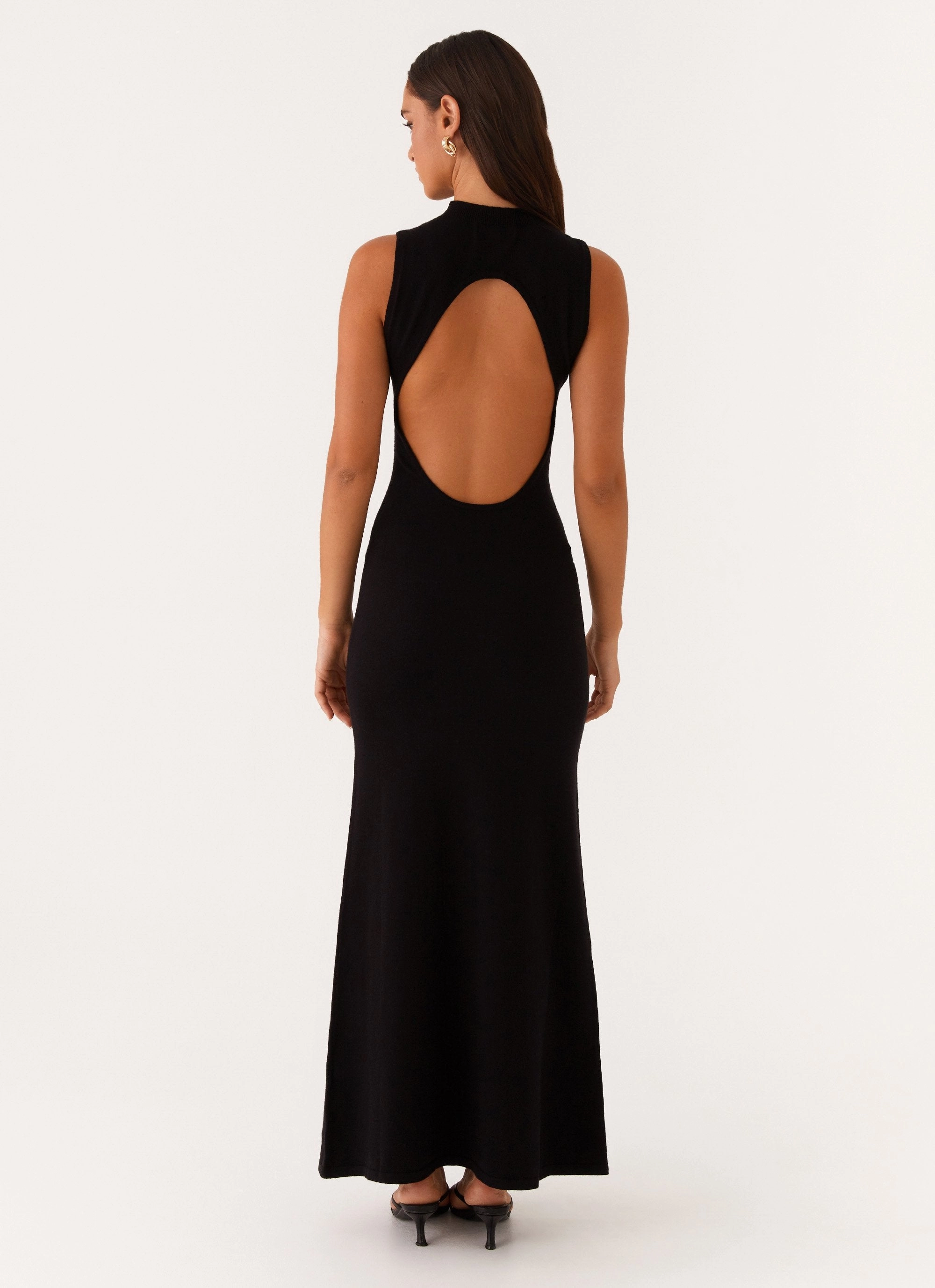 Prove It Knit Maxi Dress - Black Eye Catching Cozy Base