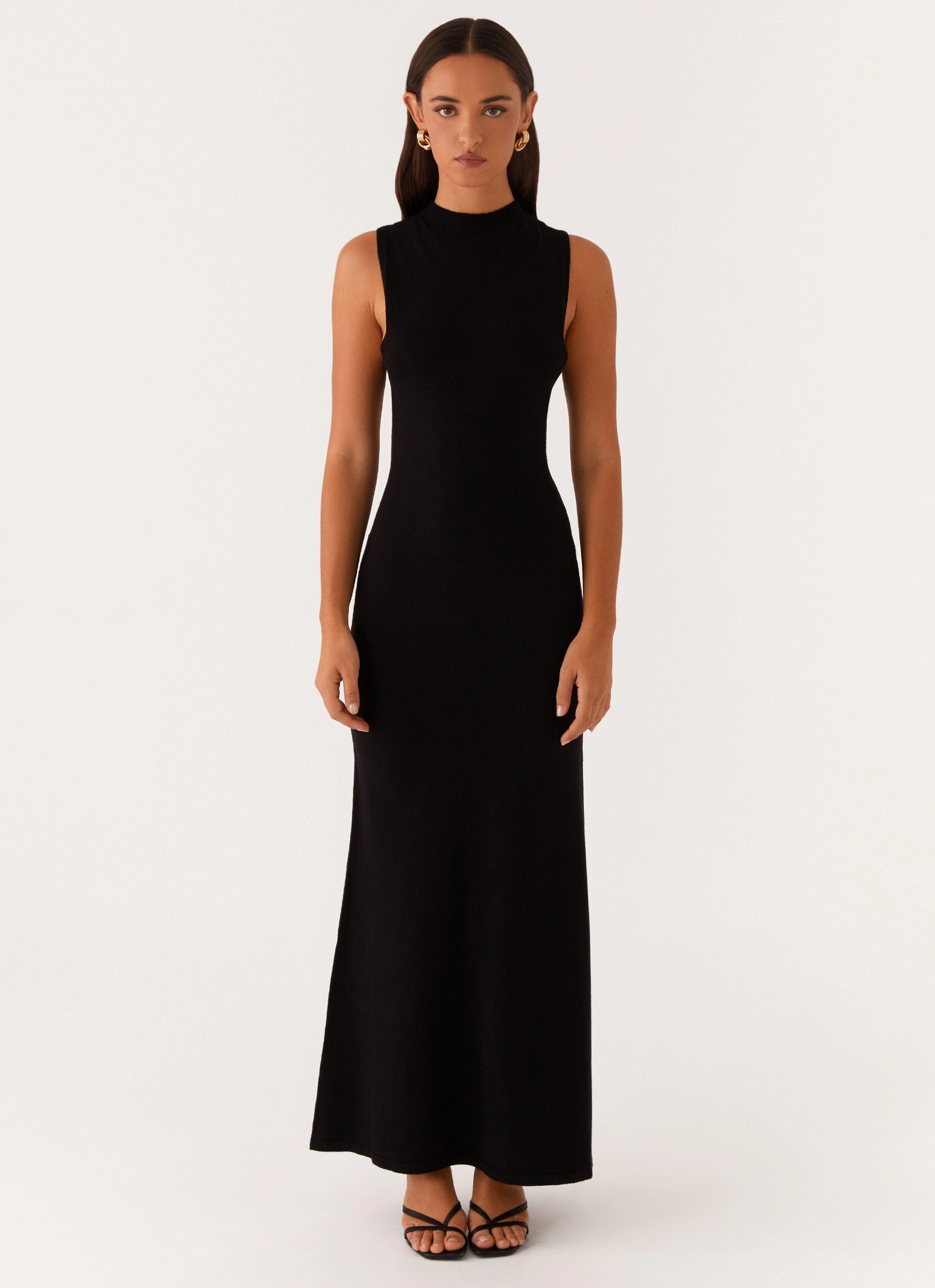 Minimal Core elegant design Prove It Knit Maxi Dress - Black