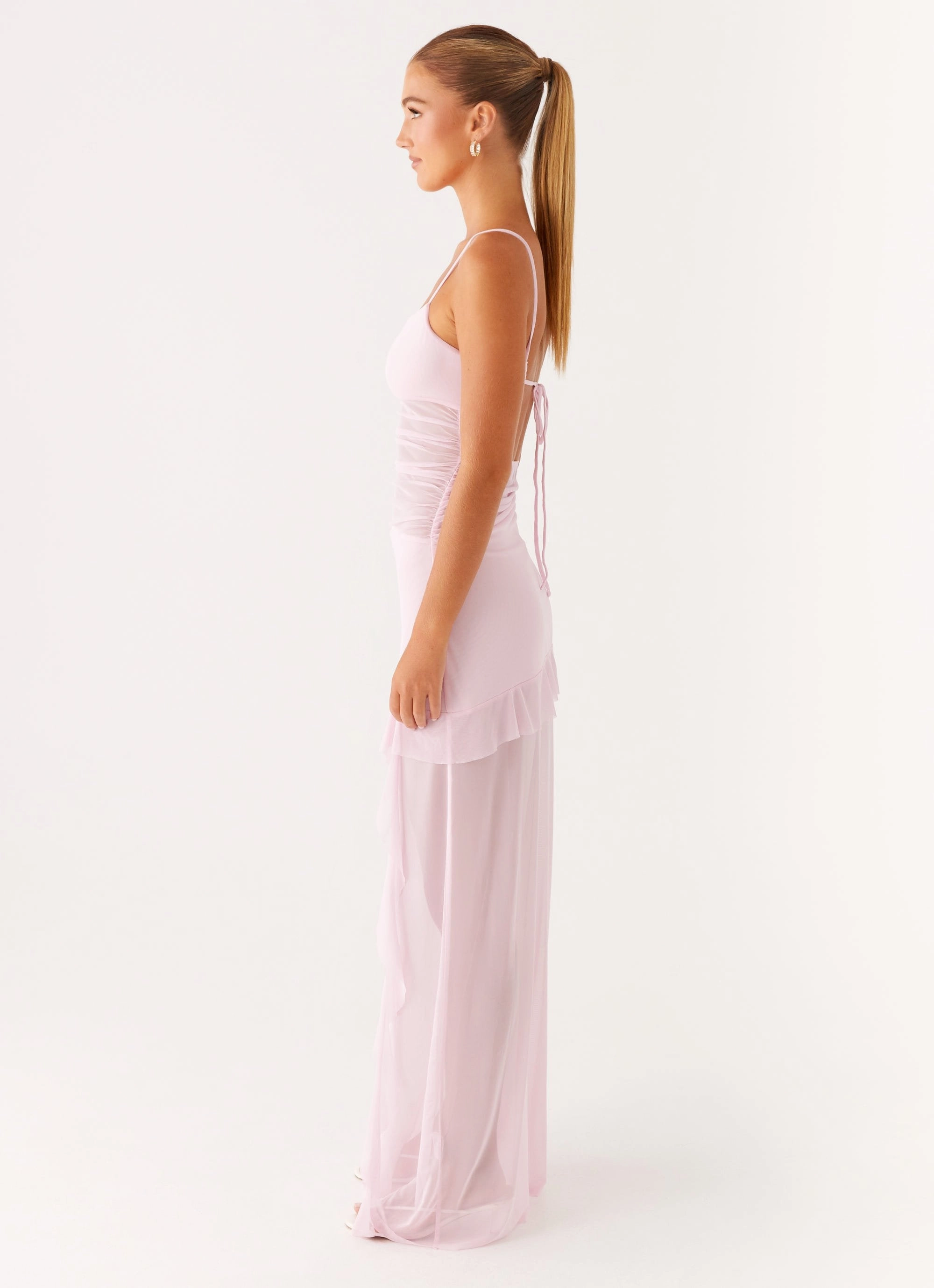 Urban Light Elegance Glow Jenni Ruffle Maxi Dress - Pink