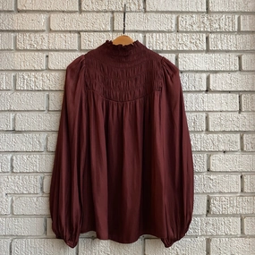 Meat Retirement gift BRIGHTON Smock Neck Blouse