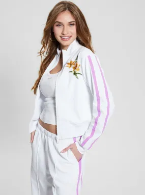 White Zoey Active Track Jacket On The Go