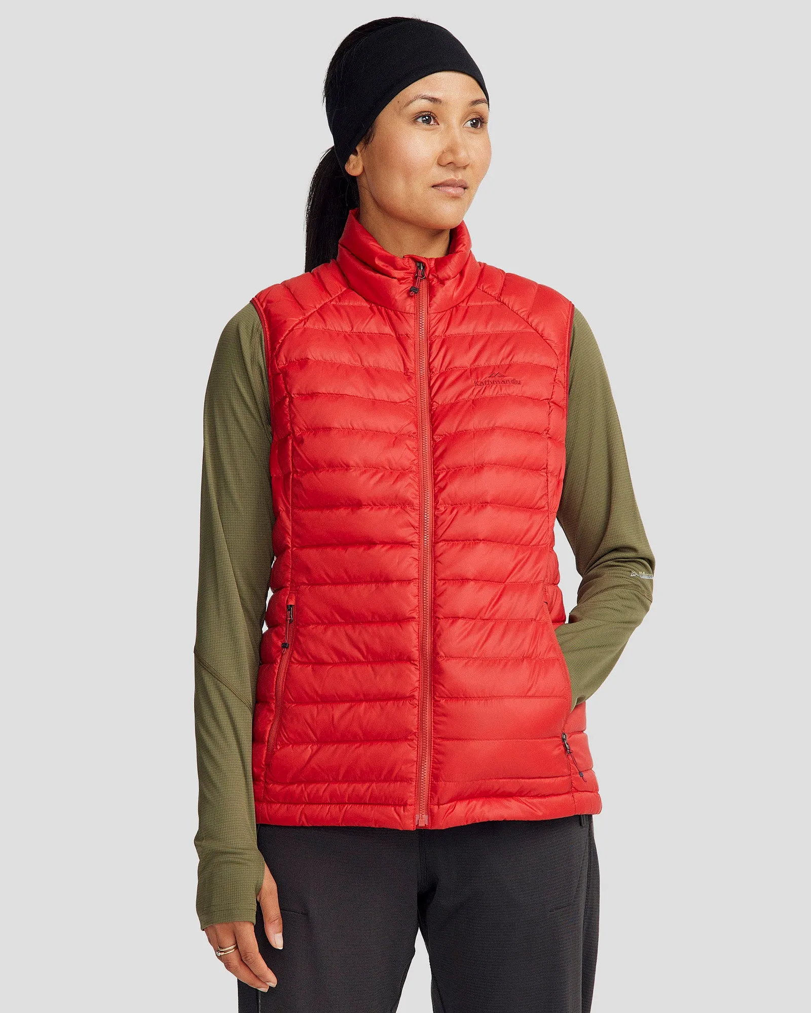 QuickAccessPockets Women's Heli Down Vest 2.0 - Spicy Chilli Pepper