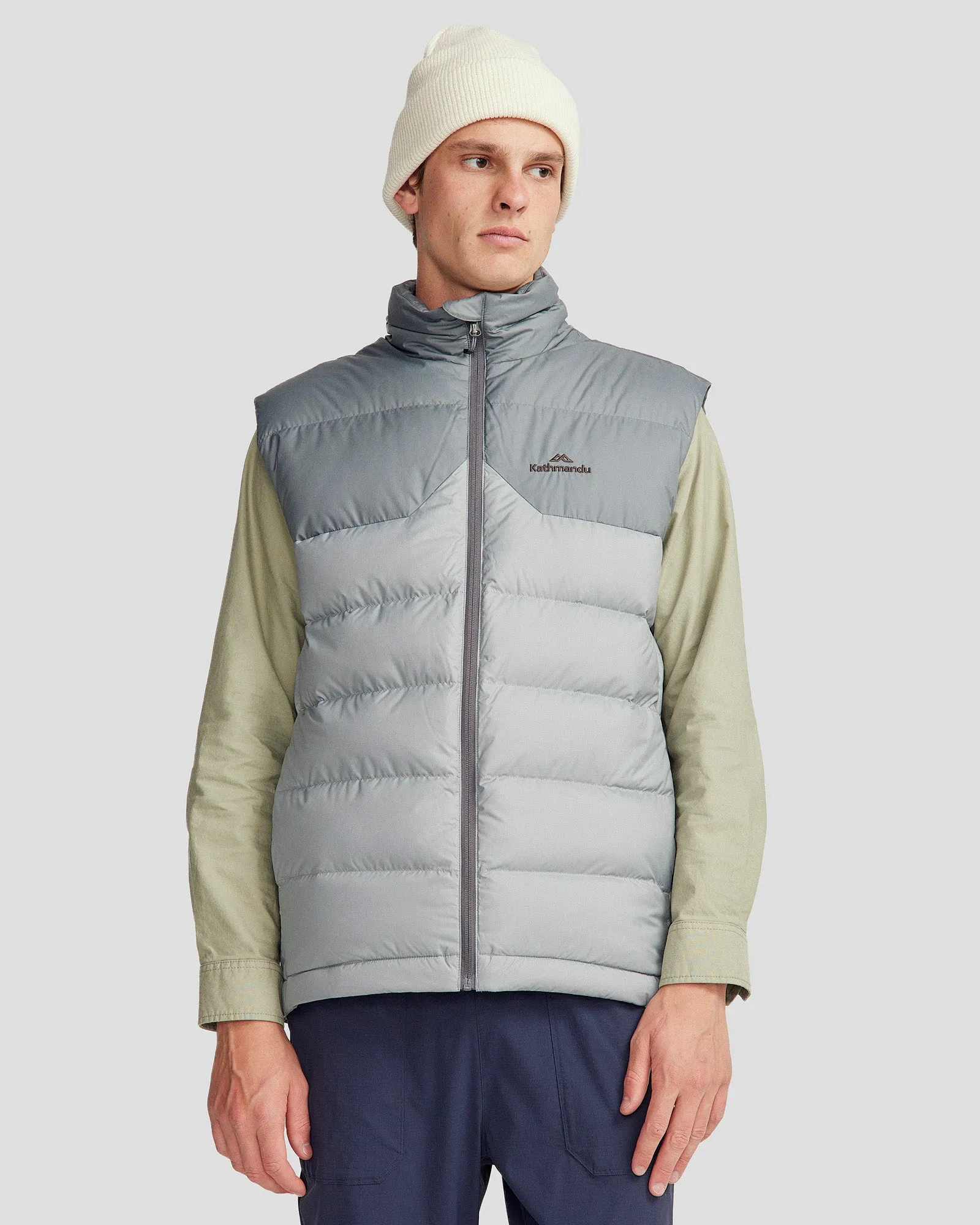 Trendy Must Have Men's Epiq Down Vest - Moon/Light Moon