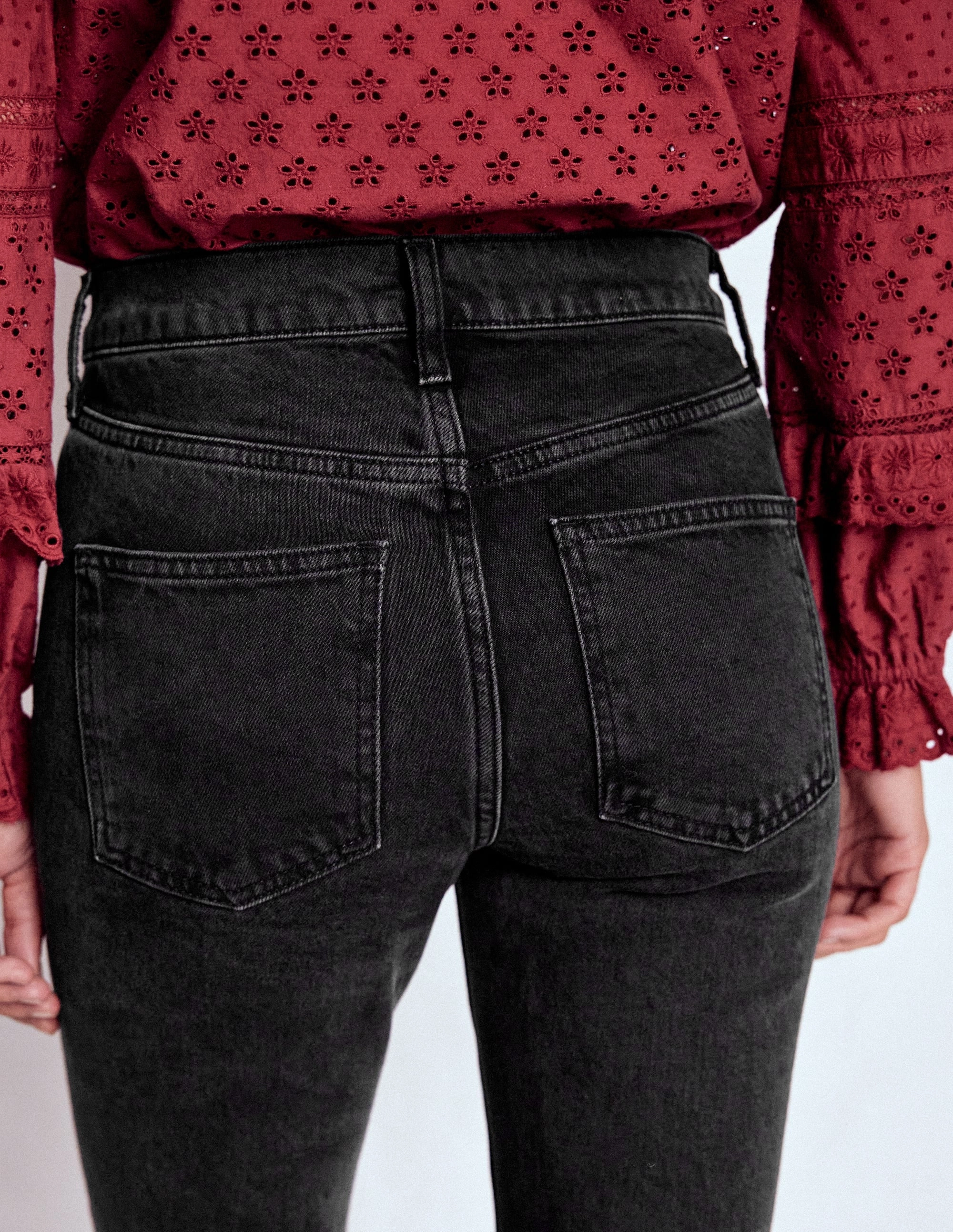 Girlfriend Jeans-Washed Black Casual Must-Have Sporty Layers