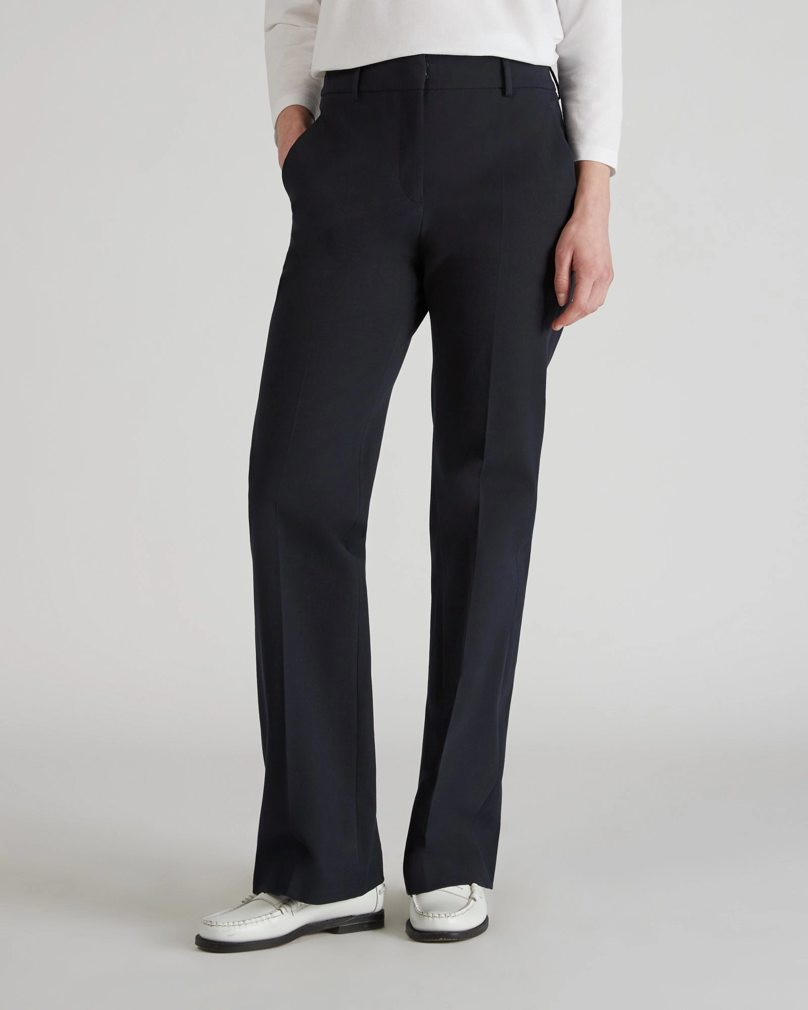 Regular fit trousers in two-way stretch gabardine Adaptable Design