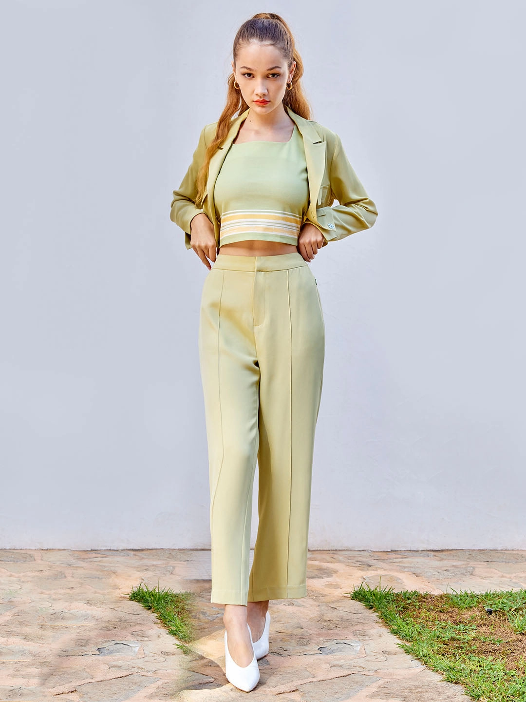 Chic Vibe Madame Lime Green Trouser