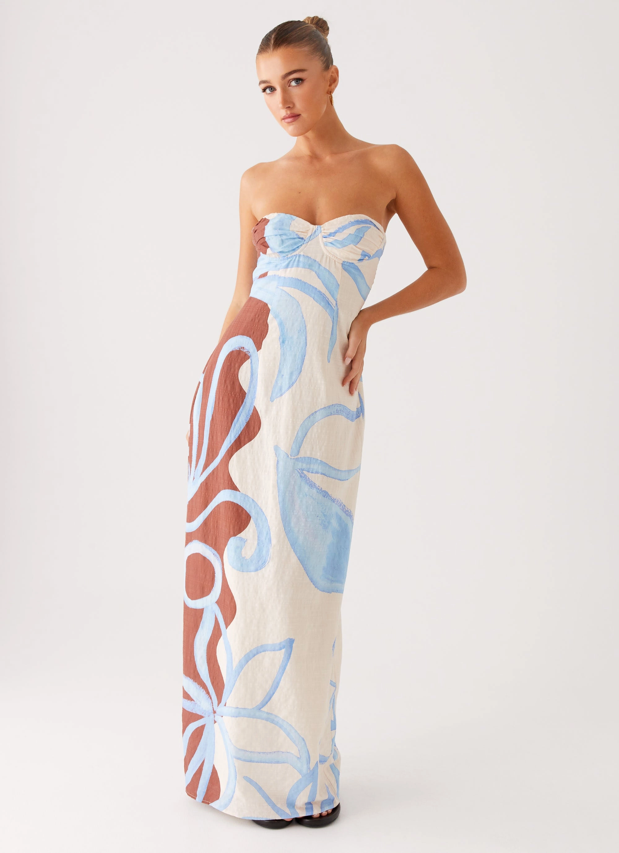Fresh Fit Raiden Maxi Dress - Bloom Wave Print
