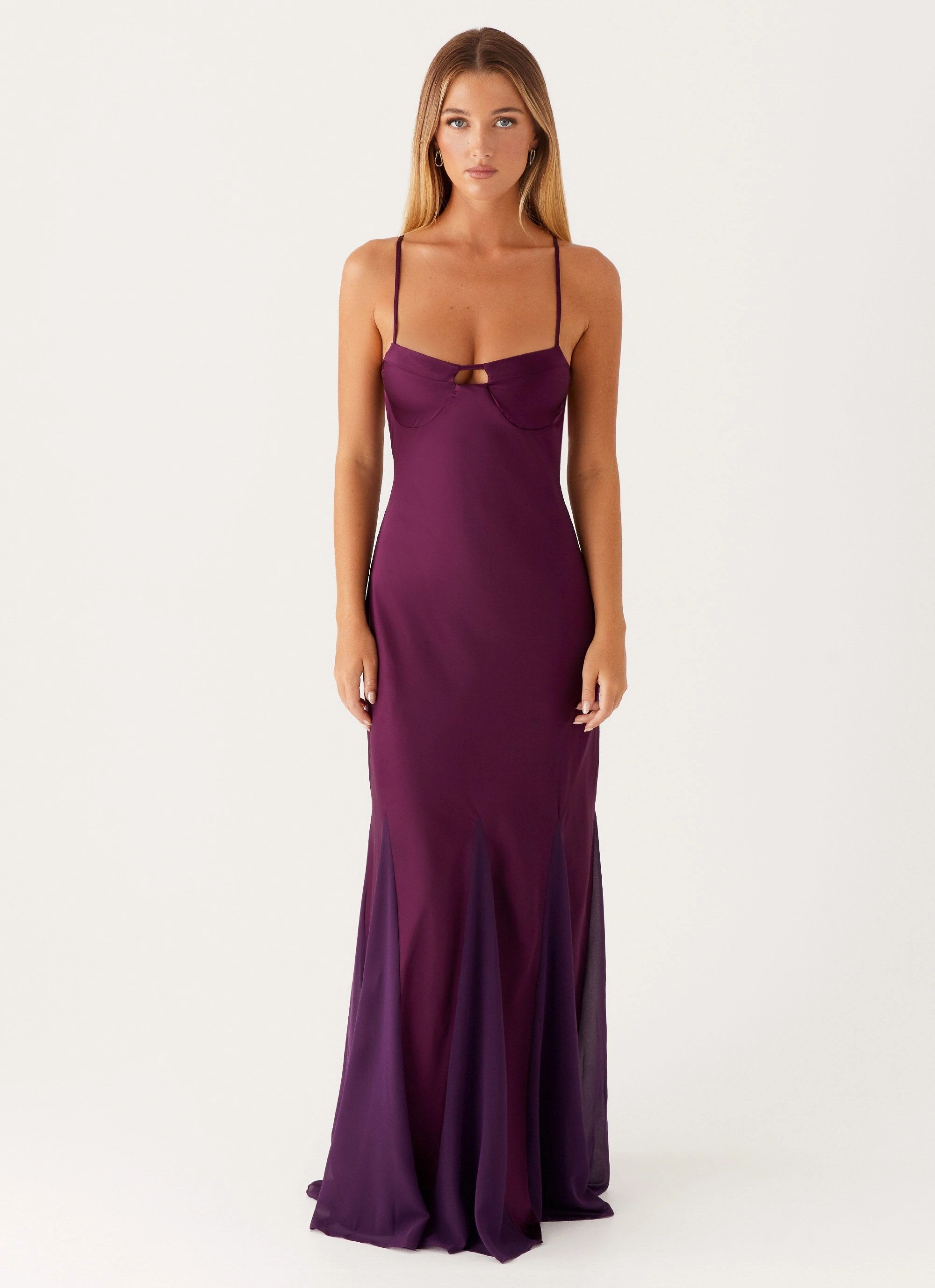 relaxed shape Ravello Maxi Dress - Mulberry