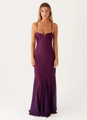 relaxed shape Ravello Maxi Dress - Mulberry