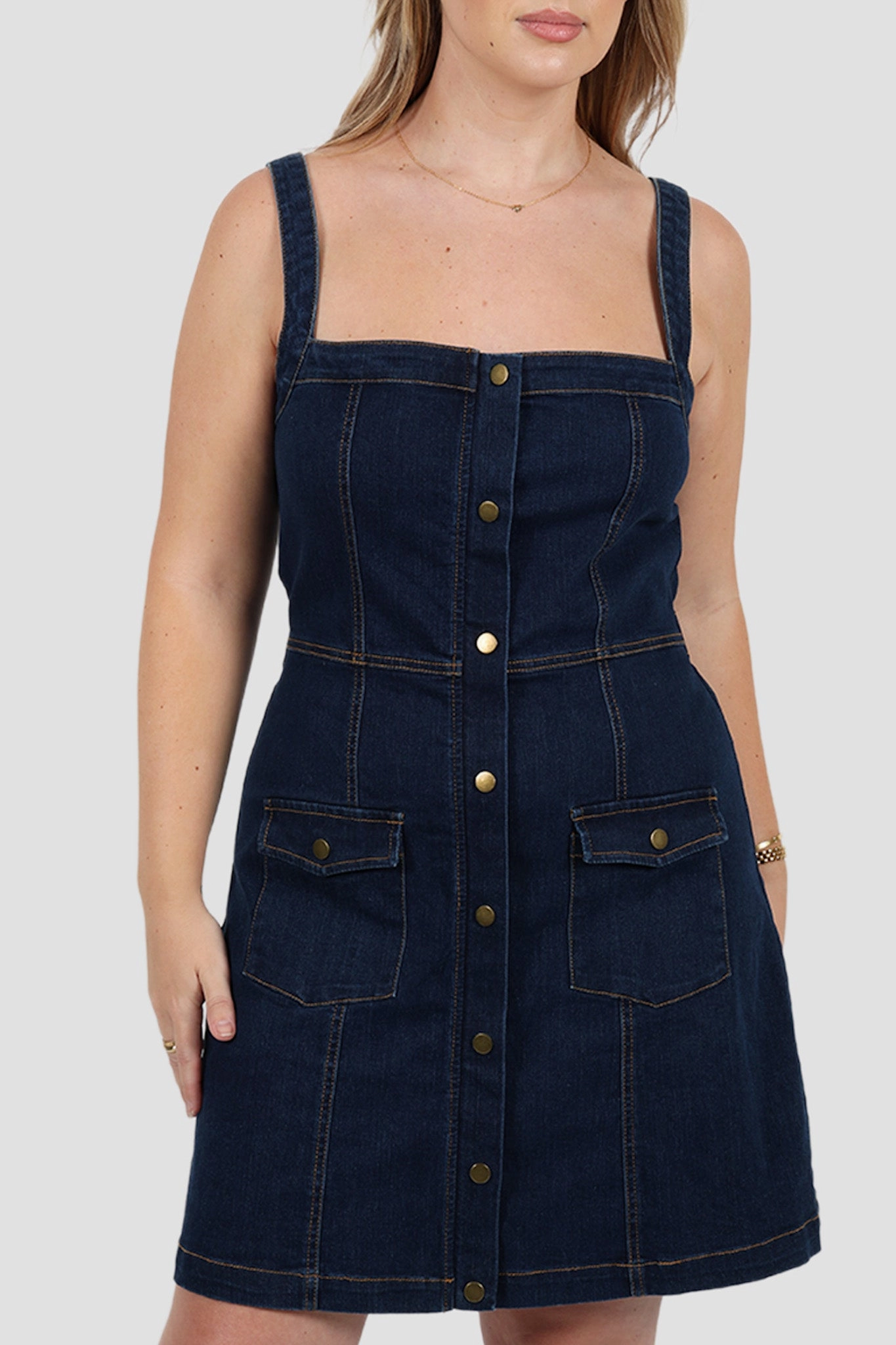 Timeless Layering RAYLA DENIM DRESS MIDNIGHT