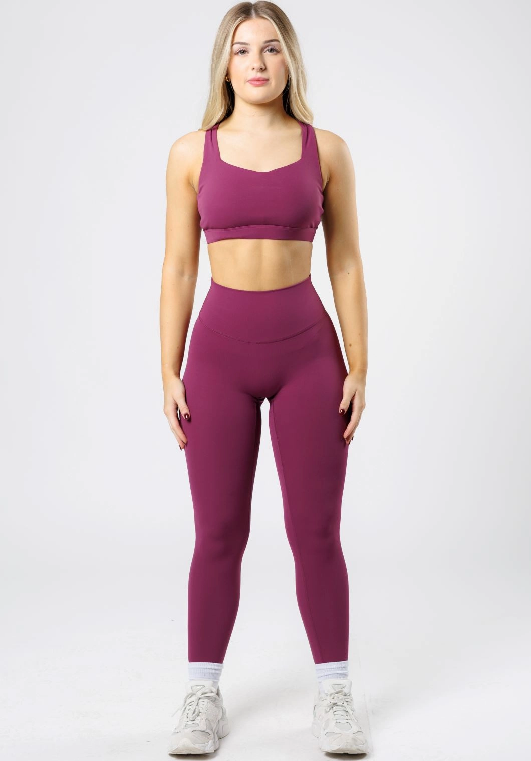 RecStretch? Empower Sculptseam? Plus Pocket Legging Bright Violet Sweat Wicking Daily Casual