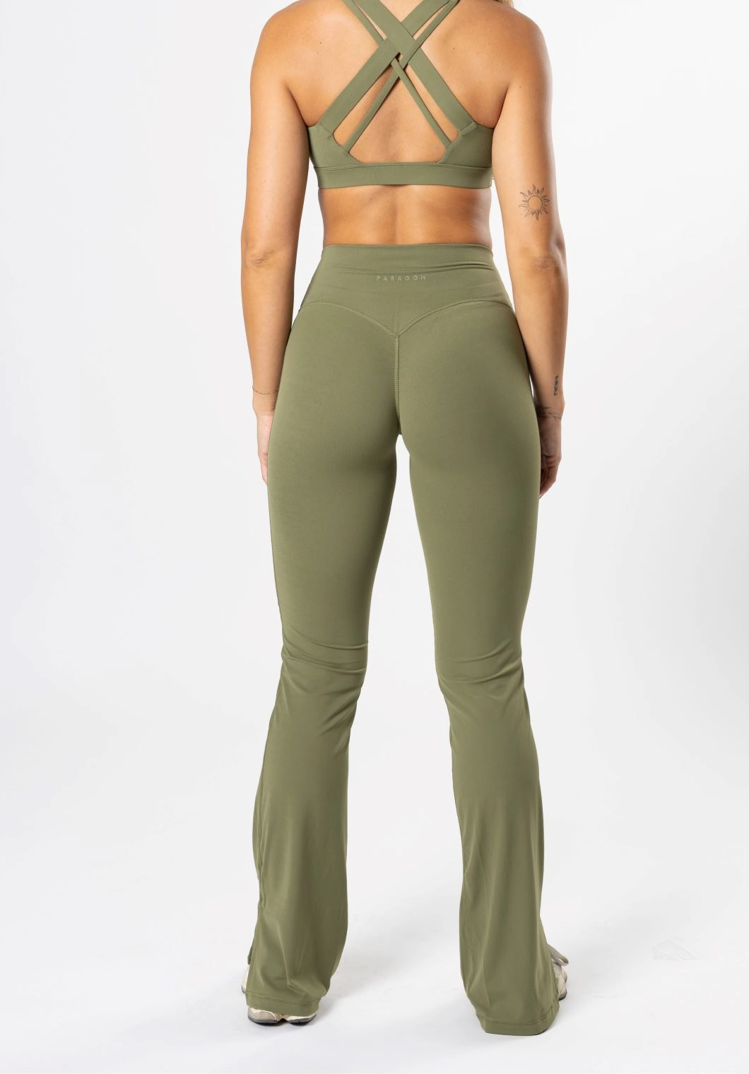 RecStretch Original Sculptseam? Plus Flare Legging 34" Olive Maximum Comfort