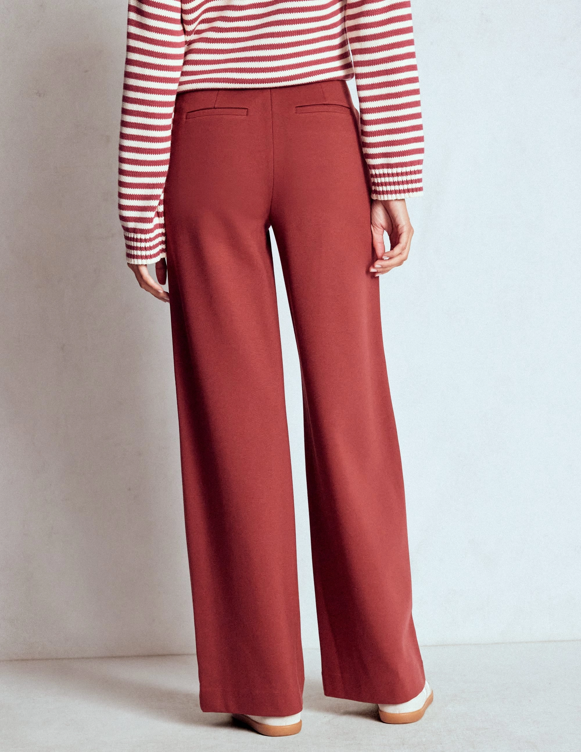 Airy Feel Belgravia Ponte Trousers-Chestnut